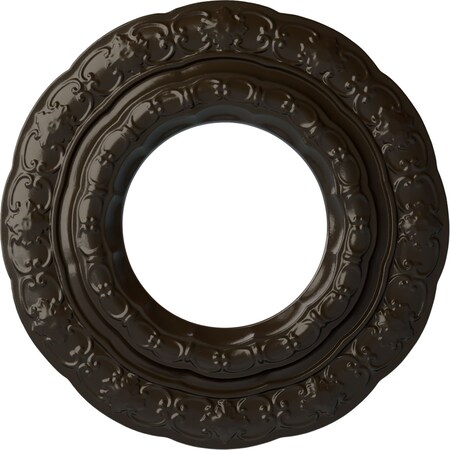 Ekena Millwork Lisbon Ceiling Medallion (Fits Canopies up to 7"), Hand-Painted Stone Hearth, 15 3/8"OD x 7"ID x 1"P CM15LISHF
